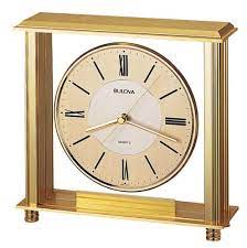 The stout bulova document tabletop clock is a classic reincarnation of a respectable traditional timekeeper. Bulova B1700 Grand Prix Clock Brass Buy Online In Andorra At Andorra Desertcart Com Productid 21702858