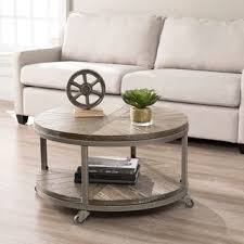 Carbon Loft Kenya Industrial Brown Wood Cocktail Table White Limed Burnt Oak Distressed Gray Wood Cocktail Table Carbon Loft Coffee Table With Wheels
