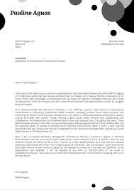 As a creative communicator with seven years of industry experience including senior roles in local government, i am confident developing and implementing strategic communications with a focus on social media. Social Media Analyst Cover Letter Sample Kickresume