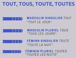 Ce plan indique tous les arrêts d'autobus de la ville. Apprenons Le Francais Tout Tous Toute Toutes