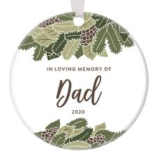Posted on dec 14, 2010. Amazon Com In Loving Memory Of Dad Keepsake Ornament Christmas 2020 Family Condolence Loss Father Memorial Service Gift Ideas Sympathy Daddy Death Anniversary Woodlands Greenery 3 Ceramic Flat Circle Decoration Handmade