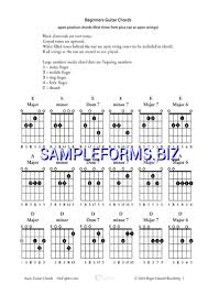 Beginners Guitar Chords Chart Pdf Free 4 Pages