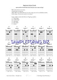 beginners guitar chords chart pdf free 4 pages