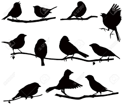 Silhouette Birds On A Branch Tattoo Vector Images Silhouettes Of Birds On A Branch Bird Silhouette Bird On Branch Bird Stencil