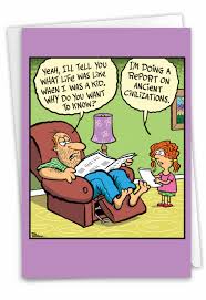 Ancient Civilizations: Funny Birthday Father Card for Men