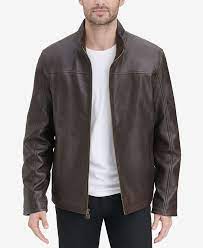 Cole Haan Men S Smooth Leather Jacket Created For Macy S Reviews Coats Jackets Men Macy S