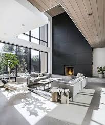 Modern Homes On Instagram High Ceilings Make A World Of Difference Via Marceloceciliode Modern Houses Interior Modern House Design Living Room Decor Modern