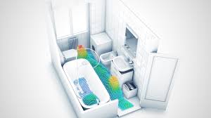 Foto in kleines bad mit waschmaschine und handbemalten fliesen. Was Geht Im Bad Wirklich Vor Sich Shk Profi