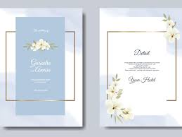 Find and save ideas about wedding invitation cards on pinterest. Elegant Wedding Invitation Card Template With Floral And Leave In 2021 Elegant Wedding Invitation Card Wedding Invitation Card Template Floral Wedding Invitations
