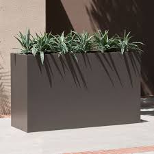 Glossy white fiberglass square planter. The Modern Rectangle Planter Custom Sizes And Over 25 Colors