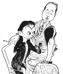 Al Hirschfeld Algonquin Round Table Detail With Dorothy Parker Robert Benchley And Robert E Sherwoo Black And White Drawing Illustrators Dorothy Parker
