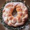 How to shape a christmas wreath bread. 1