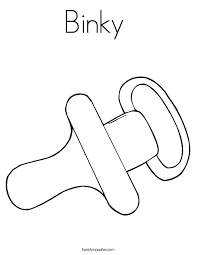 Binky Coloring Page Clip Art Library