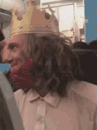 He makes another appearance in the eponymous episode king worm, where it is shown that he can use the beam to trap his victims in a dreamscape prison and drain them of their. Burger King Man Gifs Tenor