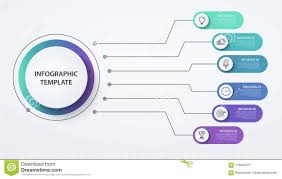 Infographics Circles 6 Options Or Steps Business Concept
