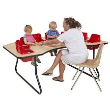 Elr Interactive Toddler Feeding Table Maple Top 8 Seat Childrens Table Toddler Table Baby Playroom