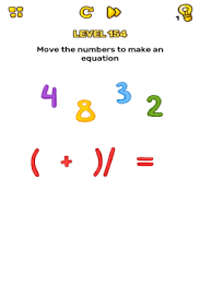 Tentunya semakin naik levelnya akan semakin rumit dan menjebak, oleh karena itu untuk mempermudahnya kamu bisa melihat sampai kunci jawaban brain out level 100 di bawah ini: Brain Blow Move The Numbers To Make An Equation Level 154