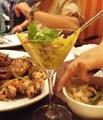 Mango salad is another type of salad made of unripe green mangoes, tomatoes, onion and cilantro then dressed with fish sauce and lime juice. Mango Salad Picture Of Mesa Filipino Moderne Luzon Tripadvisor