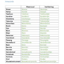Meervoude En Verkleinwoorde Werkkaart Math Methods Afrikaans Language Afrikaans