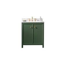 Often overlooked, green is a somewhat unexpected, but often stunning shade for nearly any bathroom. Legion Furniture 30 In W X 22 In D Vanity In Vogue Green With Marble Vanity Top In White With White Basin With Backsplash Wlf2130 Vg The Home Depot