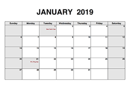 2019 Free Calendar Pdf Free Printable Templates
