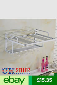 Wall Mount Microwave Oven Rack Bracket 2tier Stand Shelf Storage Cabinet Kitchen Kitchen Cabinet Storage Storage Cabinet Shelves Microwave Stand