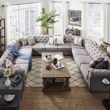 Signal Hills Knightsbridge Tufted Scroll Arm Chesterfield 11 Seat U Shaped Sectional Overstock Com Living Room Sectional Living Room Sofa Trendy Living Rooms
