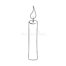 Christmas Candle Outline For Christmas Design Isolated On White Stock Vector Illustration Of Element Memorial 106447246