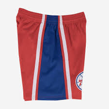 Step onto the hardwood wearing shorts with vintage styling that gives you elite status. Mitchell Ness Philadelphia 76ers Swingman Short