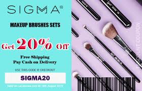 special offer 20 off sigma beauty