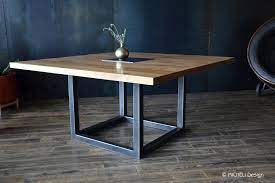 Maybe you would like to learn more about one of these? Table Carree Contemporaine En Bois Metal Sur Mesure Callista