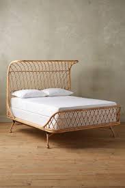 No included components headboard, foundation, wood slat Curved Rattan Natural Bed