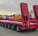 Brand Low-Bed Semi-Trailer with Lifting Device Comparison 3 Axle 4 Axle Low  Bed Trailer