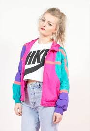 90 S Neon Colour Block Shell Tracksuit Jacket Top From The Vintage Scene Tracksuit Jacket Tracksuit Women Trendy Party Outfits