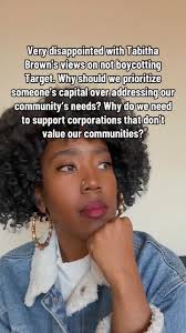 Very disappointed with Tabitha Brown's views