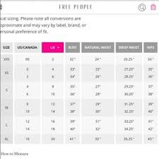 Now That Free People Size Chart 6 Canadianpharmacy Prices Net