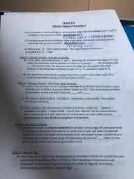 Cellular reproduction custom paper example baessaydrae. Bios 310 Mitosis Meiosis Worksheet 46 At Prophase Chegg Com
