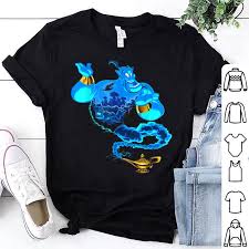 To cure a prince's murderous madness, scheherezade tells him a series of wondrous stories.a Aladdin Genie Coming Out Of Lamp Portrait Shirt Hoodie Sweater Longsleeve T Shirt