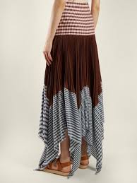 Widest selection of new season & sale only at lyst.com. Multi Asymmetric Pleated Gingham Handkerchief Skirt Editorialist