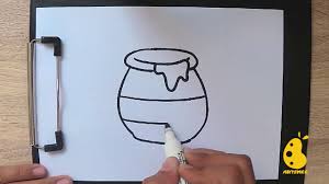 Winnie the pooh and the honey tree (1966): How To Draw Easy Honey Jar Youtube
