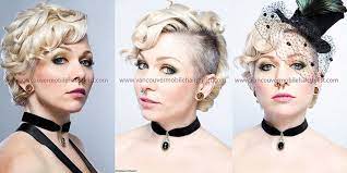Alternative Bride Pincurls Short Hair Shaved Side Short Hair Bride Wedding Hairstyles Short Hair Styles
