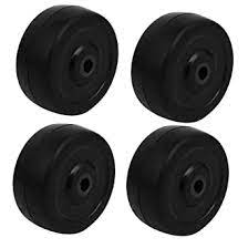 A great choice when quiet mobility and floor protection are major considerations; Uxcell 2 Inch Diameter Rubber Wheel Skateboard Trolley Caster Pulley Black 4pcs Amazon Com Industrial Scientific