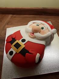 Red Round Santa Claus Father Christmas Cake Gateaux Ronds Cuisine Et Boissons Pere Noel