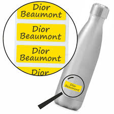 Custom labels beer labels beverage labels bottle labels candle labels canning labels cosmetic labels roll labels are able to withstand running water, going through a dishwasher, and being. Water Bottle Labels Personalised Dishwasher Proof Waterproof Nametags Yellow Ebay