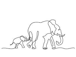 3 180 Best Baby Elephant Outline Images Stock Photos Vectors Adobe Stock