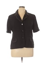 Details About Leslie Fay Women Black Blazer 18 Plus