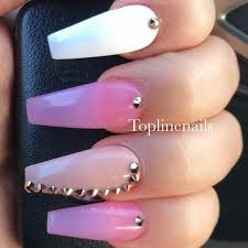 Ballerina Nails Sheer Pink Nails Nails With Rhinestones Pink And White Nails Acrylic Nails Pinkandwhiten Rosa Nagel Ballerina Nagel Weisse Nagel