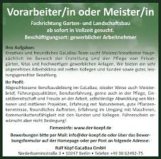 Check spelling or type a new query. Vorarbeiter Garten Und Landschaftsbau M W D In Berlin