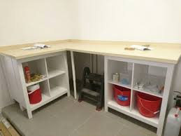 Garage Workbench Made Ridiculously Simple Ikea Hackers Ikea Kitchen Storage Cabinets Ikea Kitchen Storage Ikea Storage Cabinets