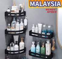 304 Stainless Steel Bathroom Rack Wall Mounted Toilet Rack Bathroom Storage  Rak Bilik Mandi Kitchen Organizer Rack